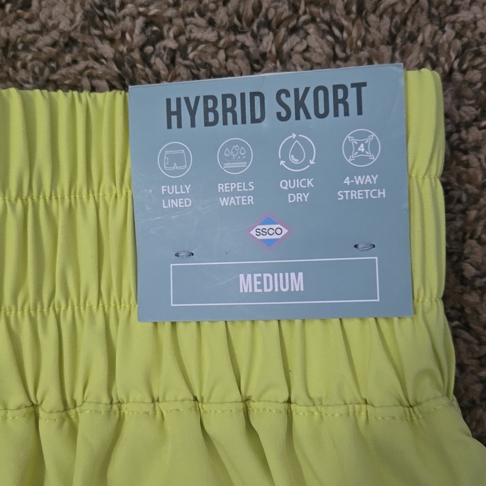 Tennis Skort Lime Green Pickleball High Waist Activeweae Athletic Size Med NWT - Picture 7 of 16